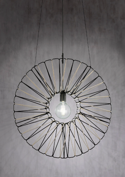 BIMBA 30800 - Handmade pendant lamp in rope and metal by Olé Lighting - view 3